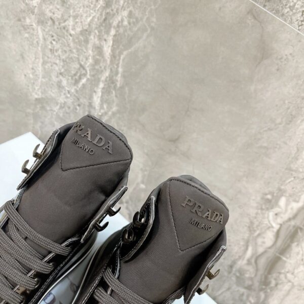 Prada Macro Re-Nylon And Brushed High-Top Sneakers Black For Women 1.8in/45mm PRD 1T642M_3LF5_F0632_F_B045