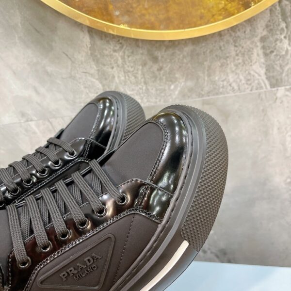 Prada Macro Re-Nylon And Brushed High-Top Sneakers Black For Women 1.8in/45mm PRD 1T642M_3LF5_F0632_F_B045