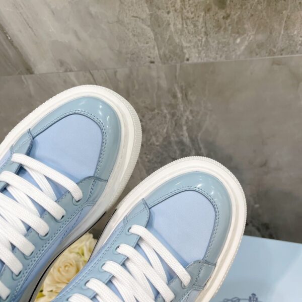 Prada Macro Re-Nylon And Brushed High-Top Sneakers Blue For Women 1.8in/45mm PRD