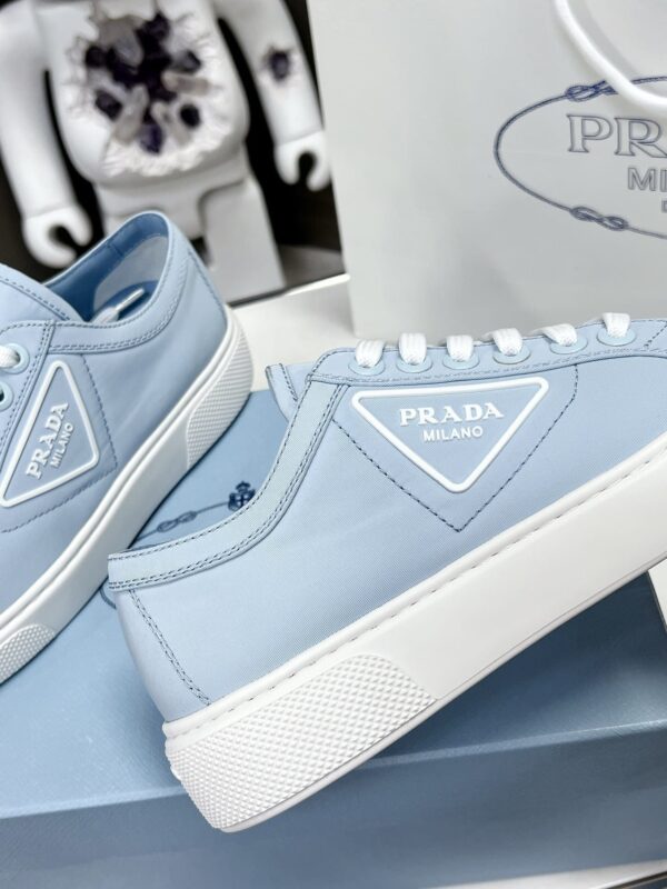 Prada Macro Re-Nylon And Brushed Sneakers Blue For Women 1.2in/30mm PRD
