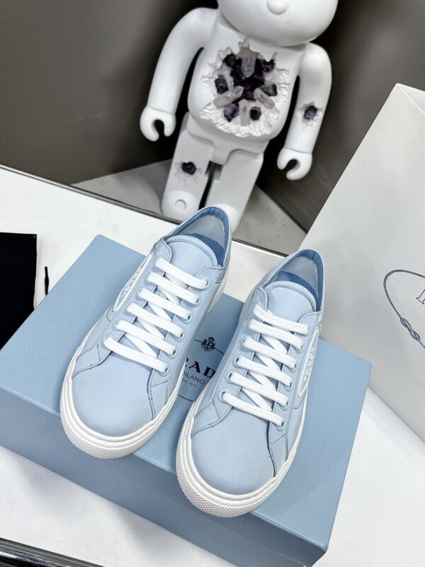 Prada Macro Re-Nylon And Brushed Sneakers Blue For Women 1.2in/30mm PRD