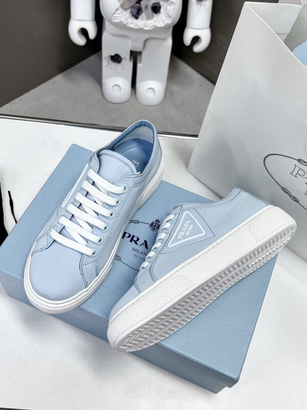 Prada Macro Re-Nylon And Brushed Sneakers Blue For Women 1.2in/30mm PRD
