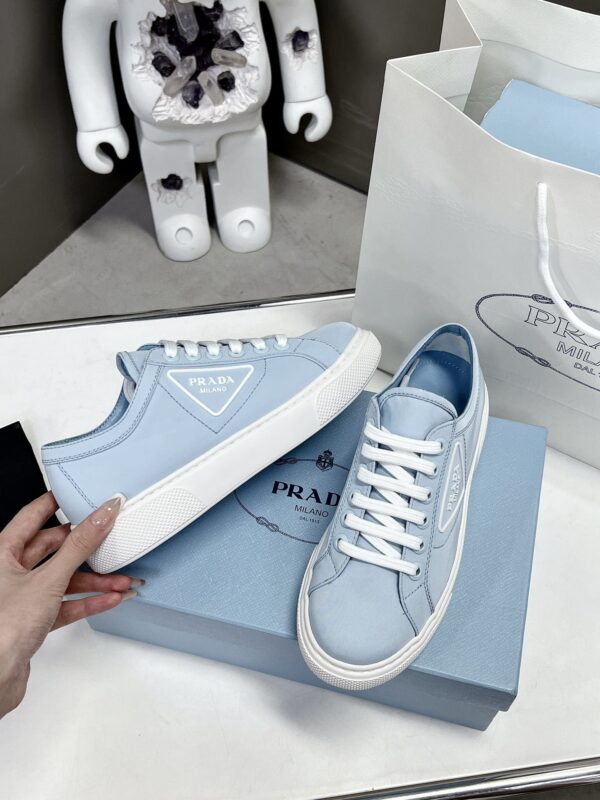 Prada Macro Re-Nylon And Brushed Sneakers Blue For Women 1.2in/30mm PRD