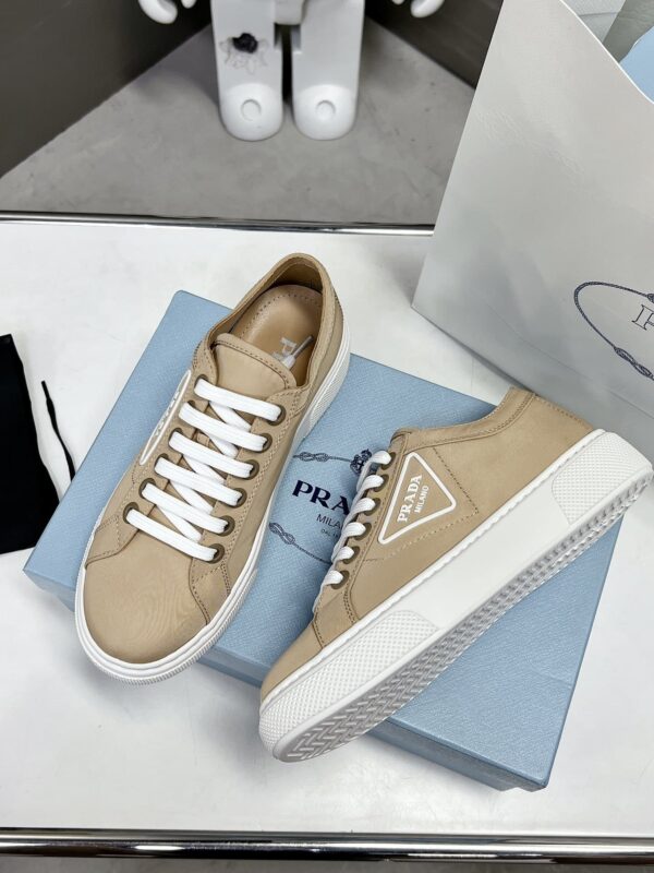 Prada Macro Re-Nylon And Brushed Sneakers Brown For Women 1.2in/30mm PRD