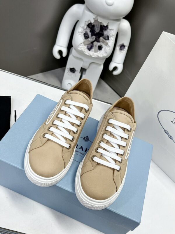 Prada Macro Re-Nylon And Brushed Sneakers Brown For Women 1.2in/30mm PRD