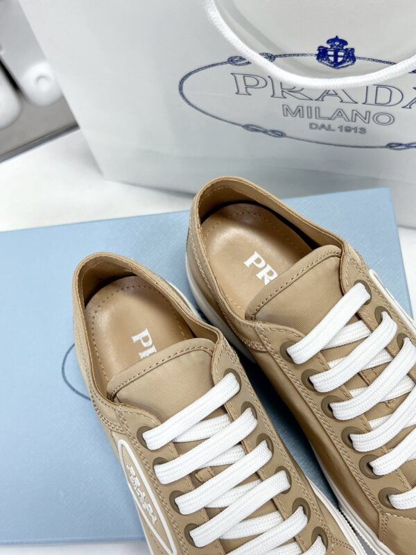 Prada Macro Re-Nylon And Brushed Sneakers Brown For Women 1.2in/30mm PRD