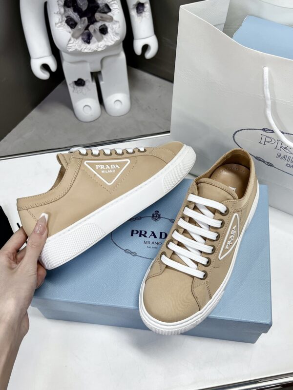 Prada Macro Re-Nylon And Brushed Sneakers Brown For Women 1.2in/30mm PRD