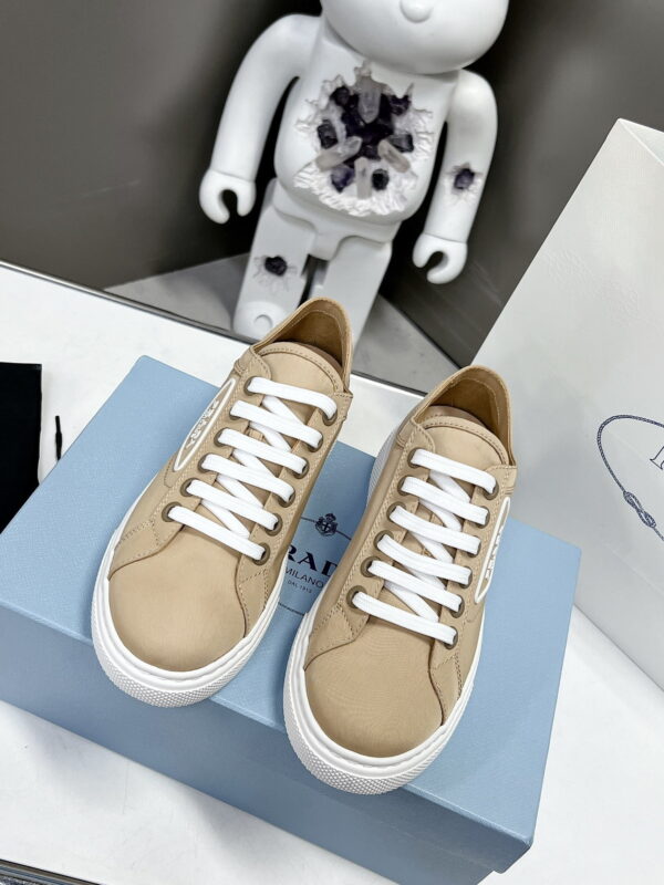 Prada Macro Re-Nylon And Brushed Sneakers Brown For Women 1.2in/30mm PRD