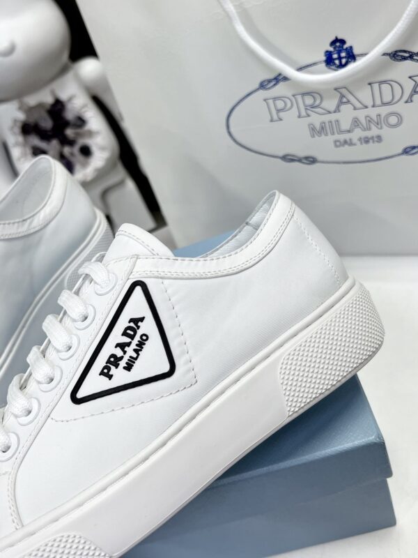 Prada Macro Re-Nylon And Brushed Sneakers White For Women 1.2in/30mm PRD