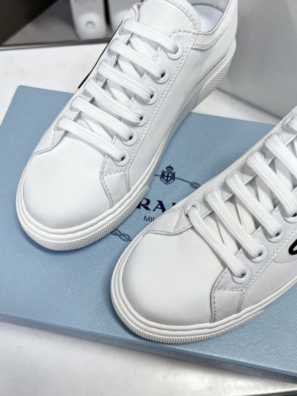 Prada Macro Re-Nylon And Brushed Sneakers White For Women 1.2in/30mm PRD
