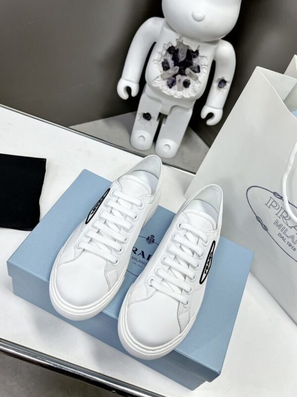Prada Macro Re-Nylon And Brushed Sneakers White For Women 1.2in/30mm PRD