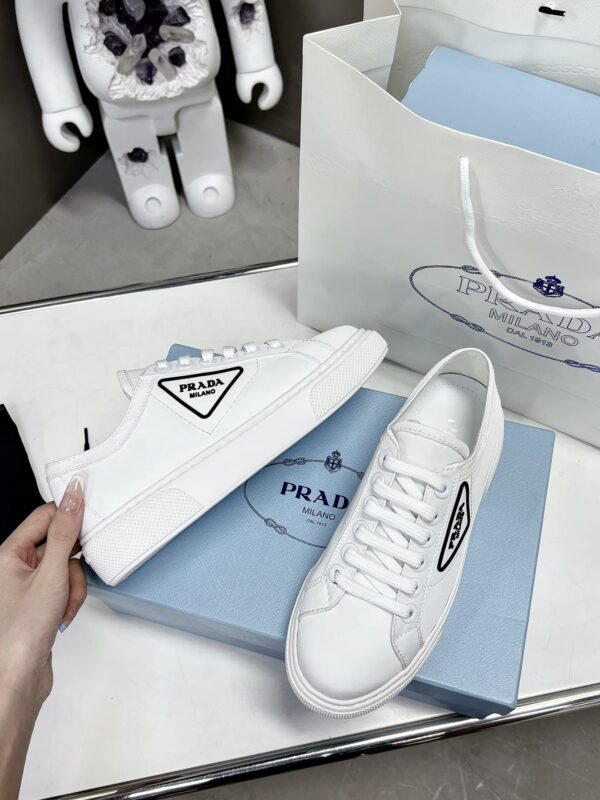 Prada Macro Re-Nylon And Brushed Sneakers White For Women 1.2in/30mm PRD
