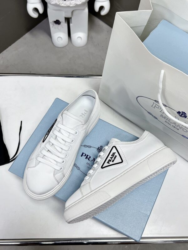 Prada Macro Re-Nylon And Brushed Sneakers White For Women 1.2in/30mm PRD