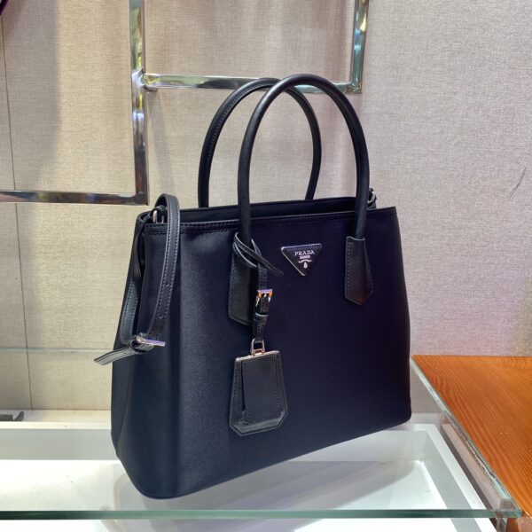 Prada Medium Saffiano Double Bag Black For Women, Women's Bags 13in/33cm 1BG775_2A4A_F0LJ4_V_OOO
