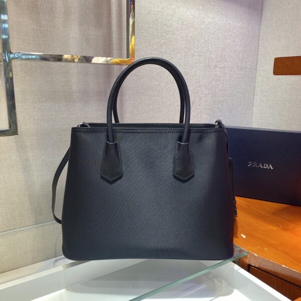 Prada Medium Saffiano Double Bag Black For Women, Women's Bags 13in/33cm 1BG775_2A4A_F0LJ4_V_OOO