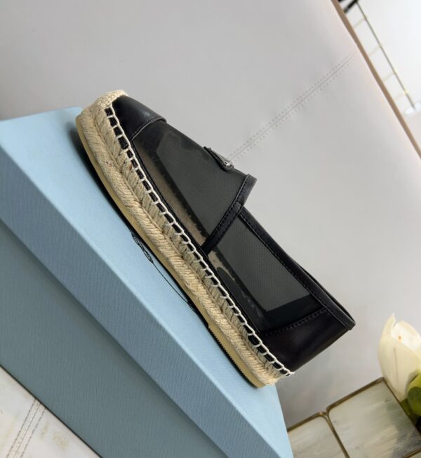 Prada Mesh And Nappa Espadrilles Black For Women 0.8in/20mm PRD 1S805M_3U09_F0002_F_020