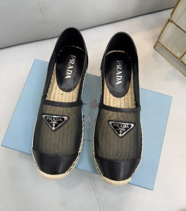 Prada Mesh And Nappa Espadrilles Black For Women 0.8in/20mm PRD 1S805M_3U09_F0002_F_020