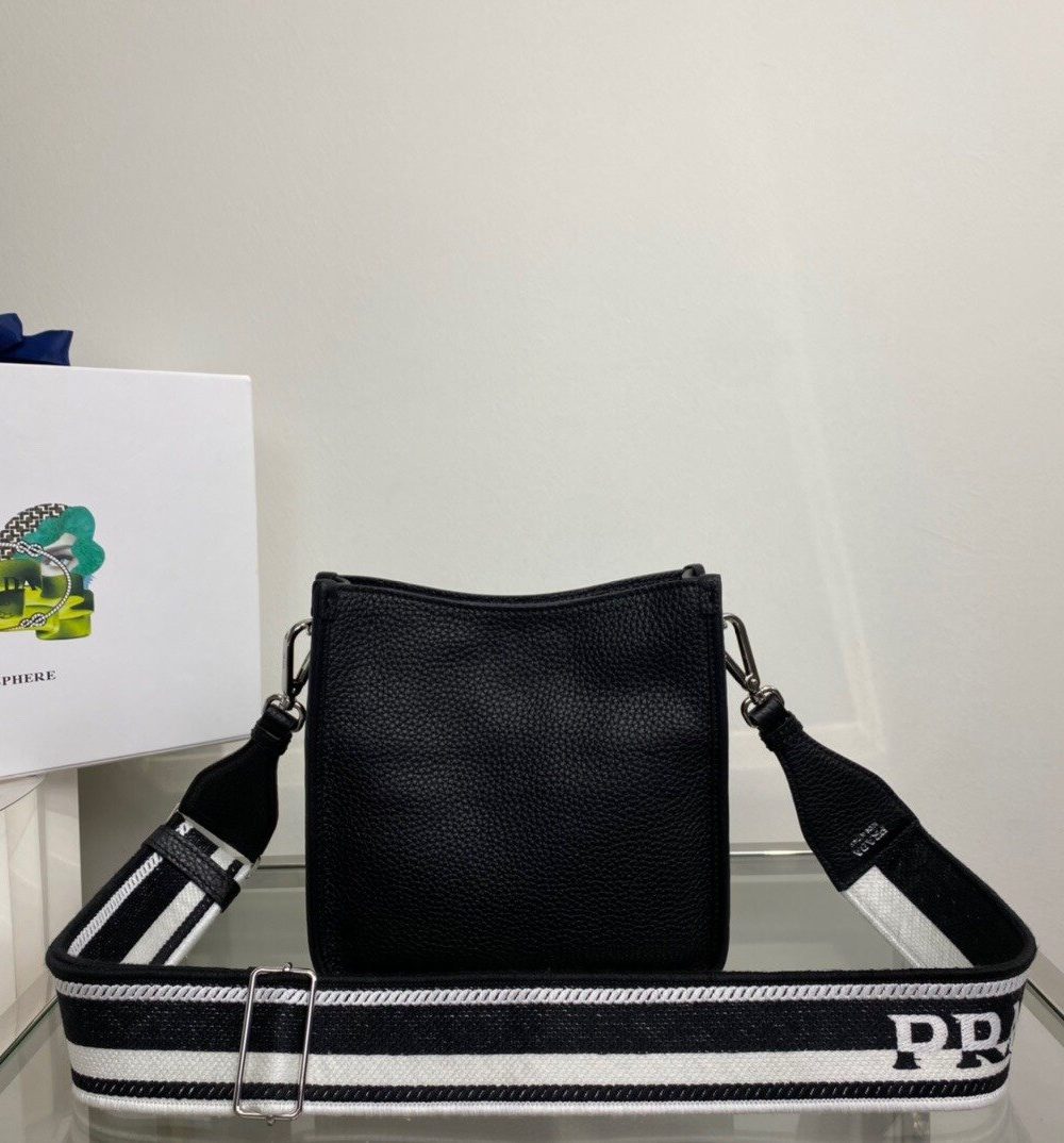 Prada Mini Shoulder Bag Black For Women, Women's Bags 7.9in/20cm