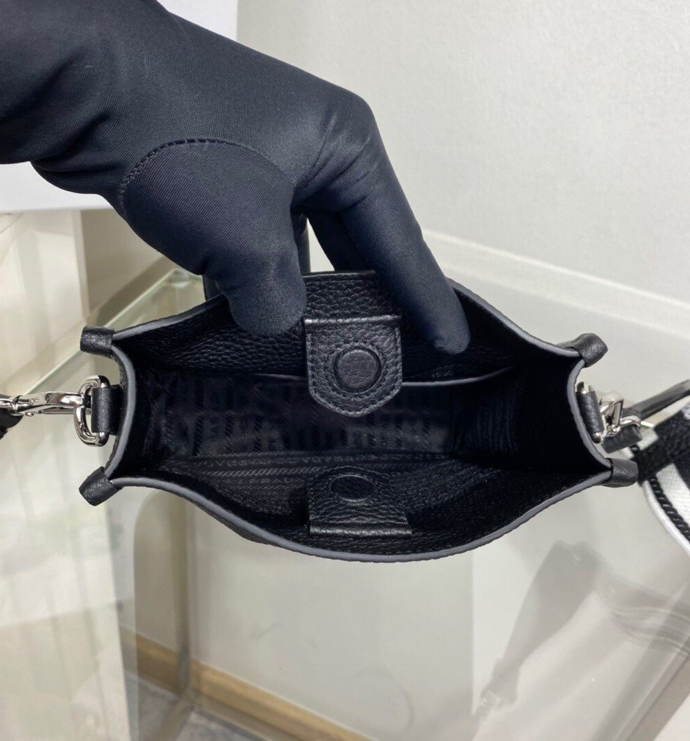 Prada Mini Shoulder Bag Black For Women, Women's Bags 7.9in/20cm