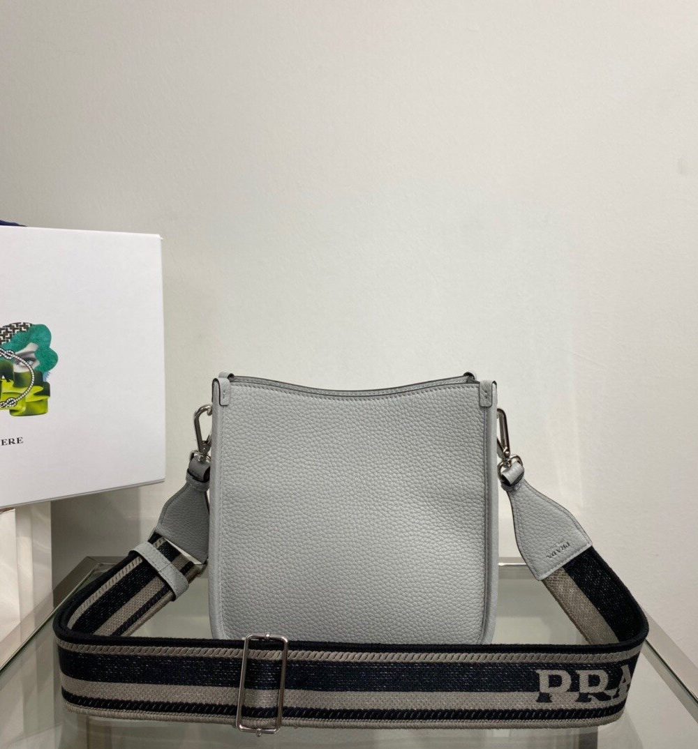 Prada Mini Shoulder Bag Grey For Women, Women's Bags 7.9in/20cm