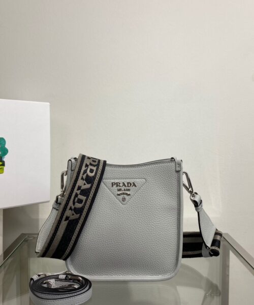 Prada Mini Shoulder Bag Grey For Women, Women's Bags 7.9in/20cm