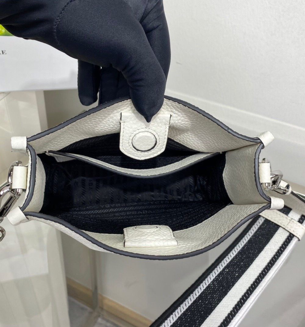 Prada Mini Shoulder Bag White For Women, Women's Bags 7.9in/20cm