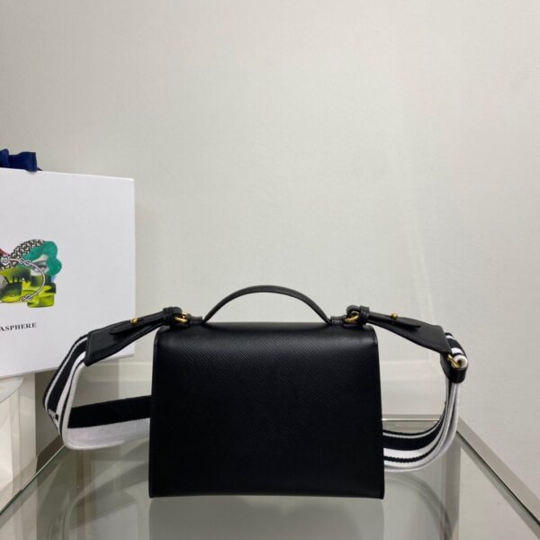 Prada Monochrome Saffiano Bag Black For Women, Women's Bags 8.2in/21cm 1BD317_2ERX_F0002_V_3O3