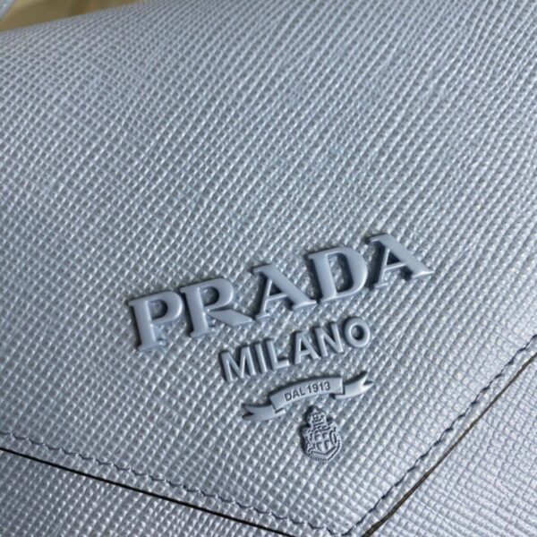 Prada Monochrome Saffiano Bag Blue For Women, Women's Bags 8.2in/21cm 1BD317_2ERX_F02TG_V_3O3