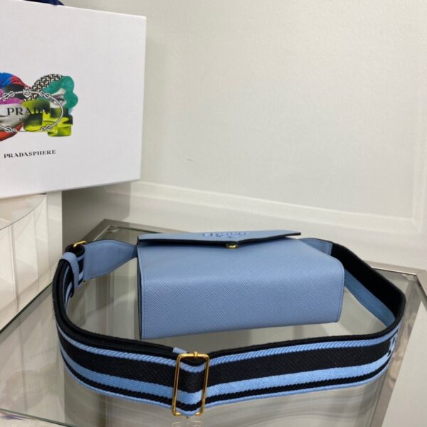Prada Monochrome Saffiano Bag Blue For Women, Women's Bags 8.2in/21cm 1BD317_2ERX_F02TG_V_3O3