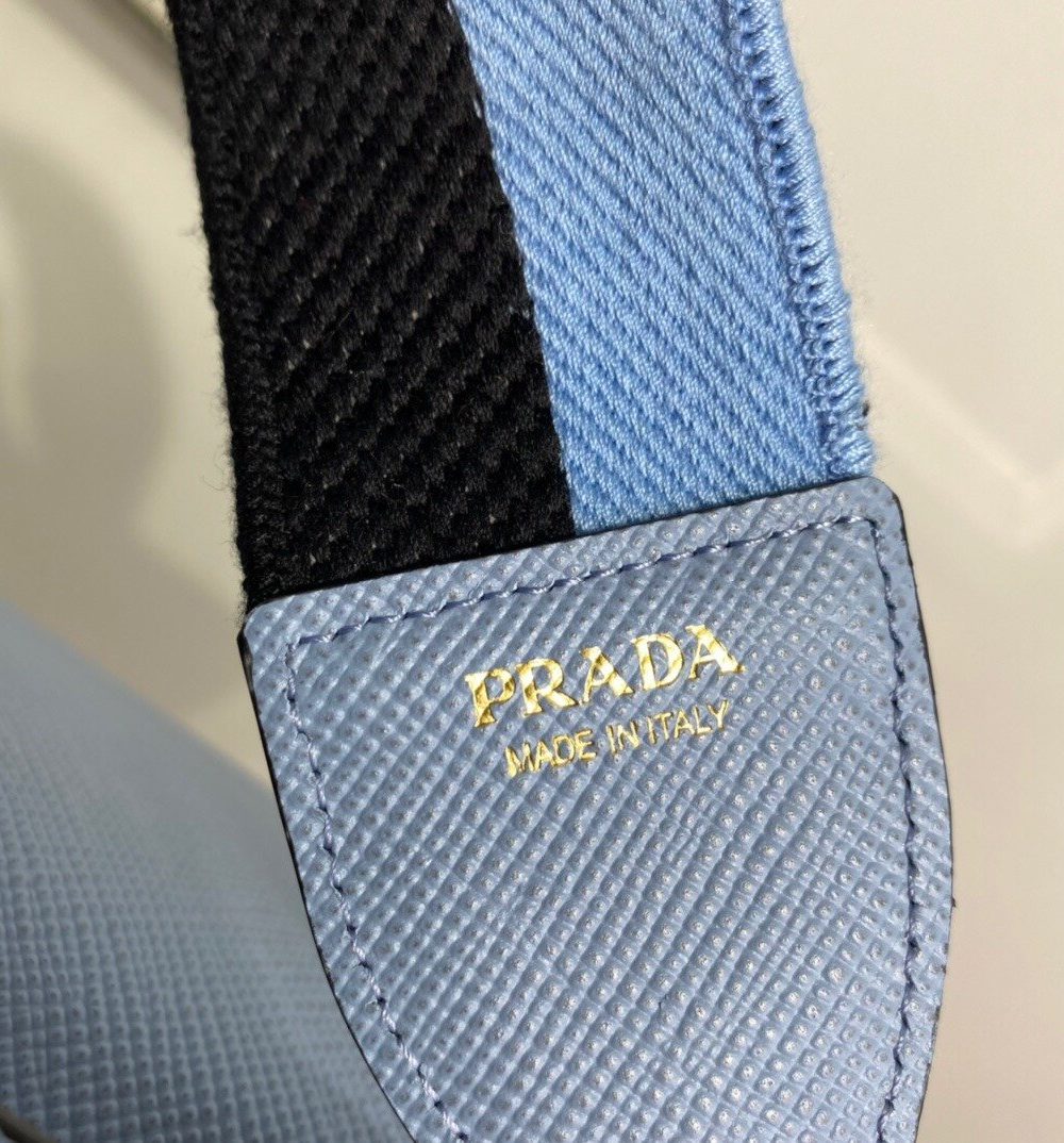 Prada Monochrome Saffiano Bag Blue For Women, Women's Bags 8.2in/21cm 1BD317_2ERX_F02TG_V_3O3