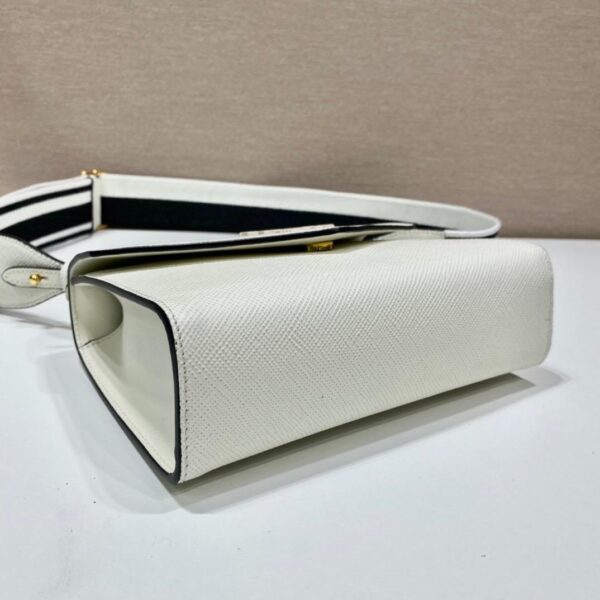 Prada Monochrome Saffiano Bag White For Women, Women's Bags 8.2in/21cm 1BD317_2ERX_F0009_V_3O3