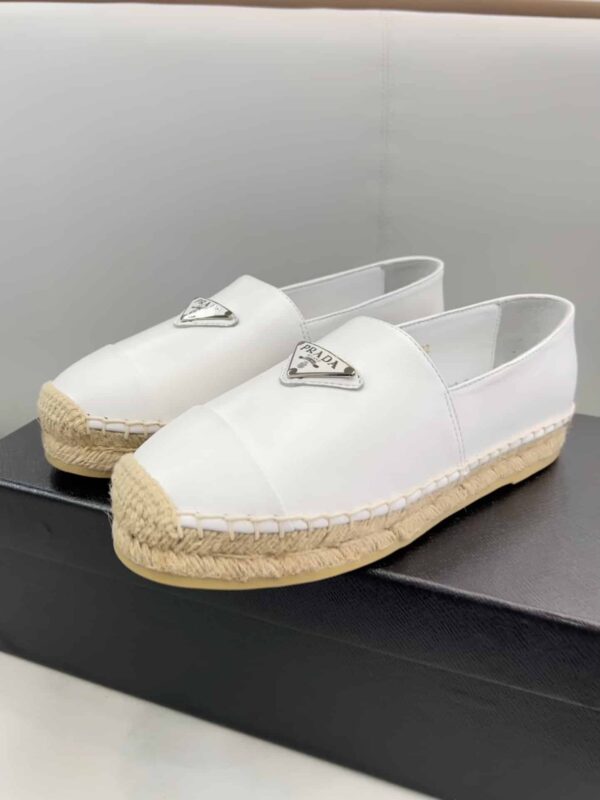 Prada Nappa Espadrillas White For Women 0.8in/20mm PRD