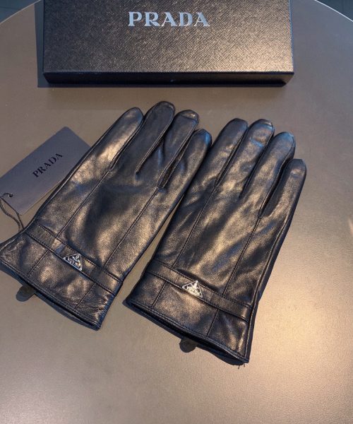 Prada Nappa Gloves In Black