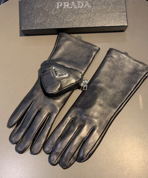 Prada Nappa Gloves In Black