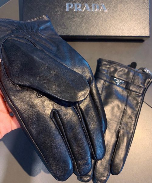 Prada Nappa Gloves In Black