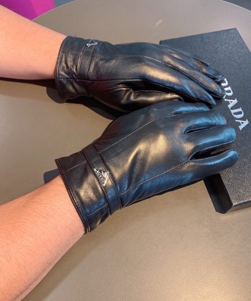 Prada Nappa Gloves In Black