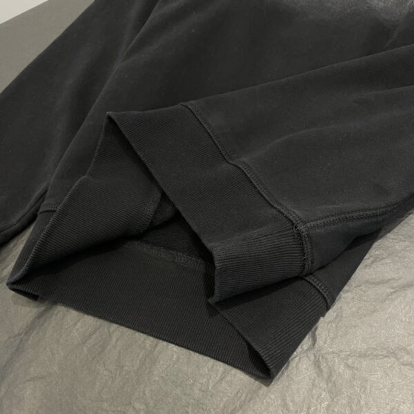 Prada Oversized Garment-Dyed Cotton Sweatshirt Black For Women