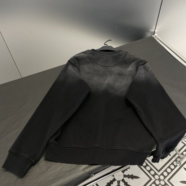 Prada Oversized Garment-Dyed Cotton Sweatshirt Black For Women