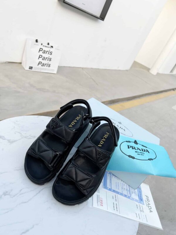 Prada Padded Nappa Sandals Black For Women 0.8in/20mm PRD 1X721M_038_F0002_F_020