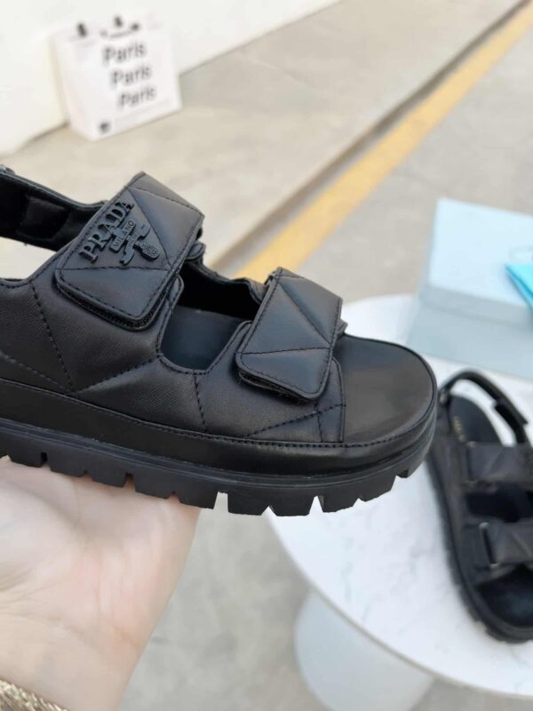 Prada Padded Nappa Sandals Black For Women 0.8in/20mm PRD 1X721M_038_F0002_F_020