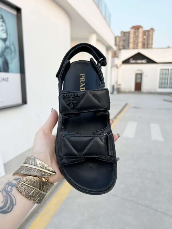 Prada Padded Nappa Sandals Black For Women 0.8in/20mm PRD 1X721M_038_F0002_F_020
