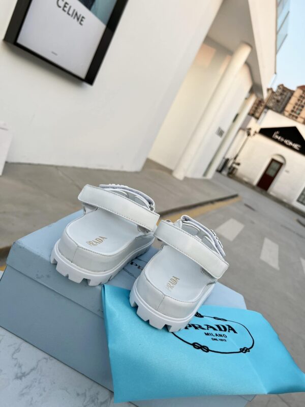 Prada Padded Nappa Sandals White For Women 0.8in/20mm PRD 1X721M_038_F0009_F_020