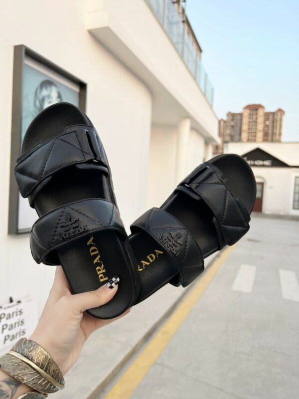 Prada Padded Nappa Slides Black For Women 0.8in/20mm PRD 