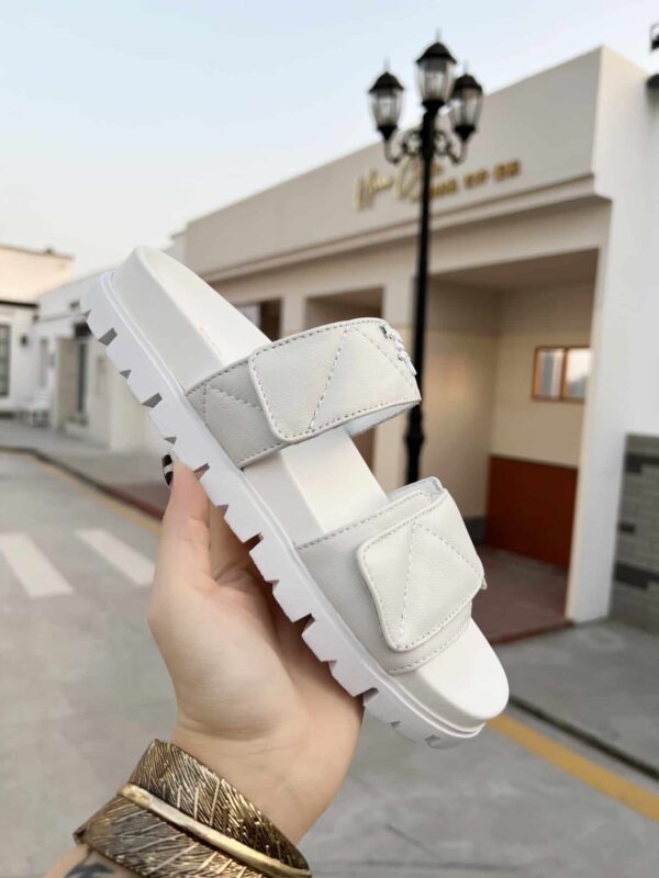 Prada Padded Nappa Slides White For Women 0.8in/20mm PRD