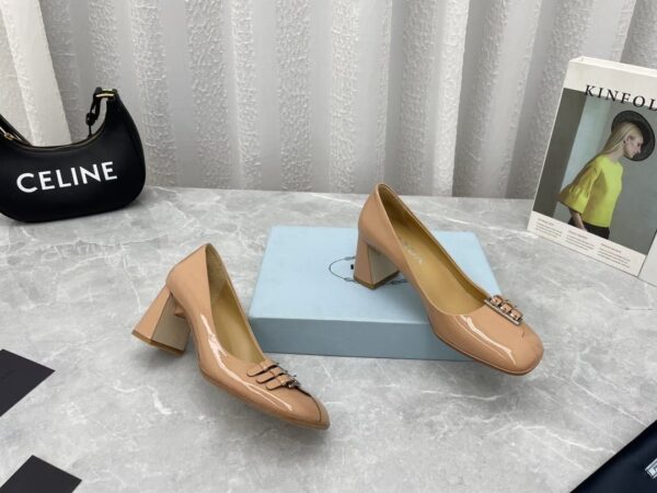 Prada Patent Pumps Brown For Women 3.5in/90mm PRD