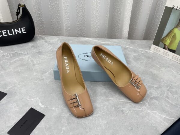 Prada Patent Pumps Brown For Women 3.5in/90mm PRD