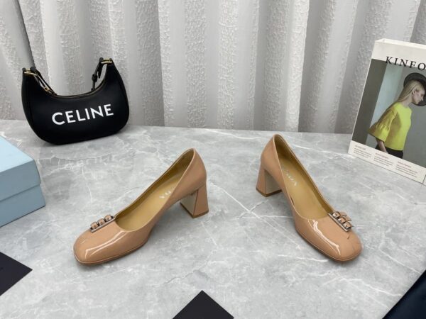 Prada Patent Pumps Brown For Women 3.5in/90mm PRD