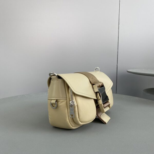 Prada Pocket Nylon And Brushed Bag Beige For Women, Women's Bags 9in/23cm 1BD295_789_F0F24_V_BFO