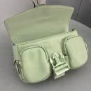 Prada Pocket Nylon And Brushed Bag Beige For Women, Women's Bags 9in/23cm 1BD295_789_F0F24_V_BFO