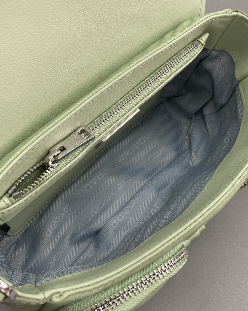 Prada Pocket Nylon And Brushed Bag Beige For Women, Women's Bags 9in/23cm 1BD295_789_F0F24_V_BFO